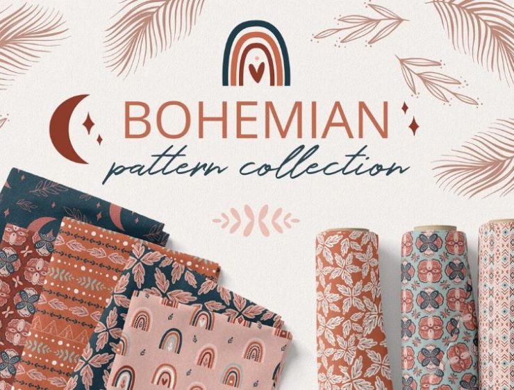 15+ Bohemian Patterns and Digital Papers Download