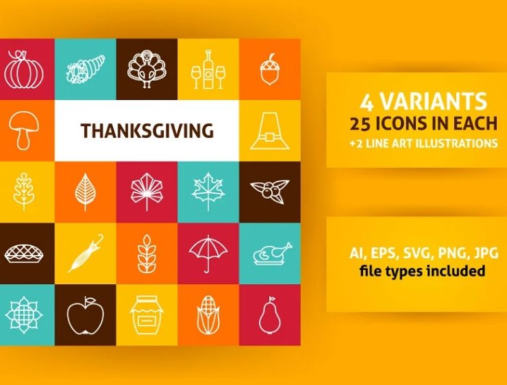 15+ Best Thanksgiving Day Icons Vector Download