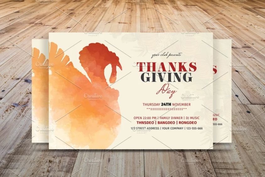 Customizable Thank Giving Day card