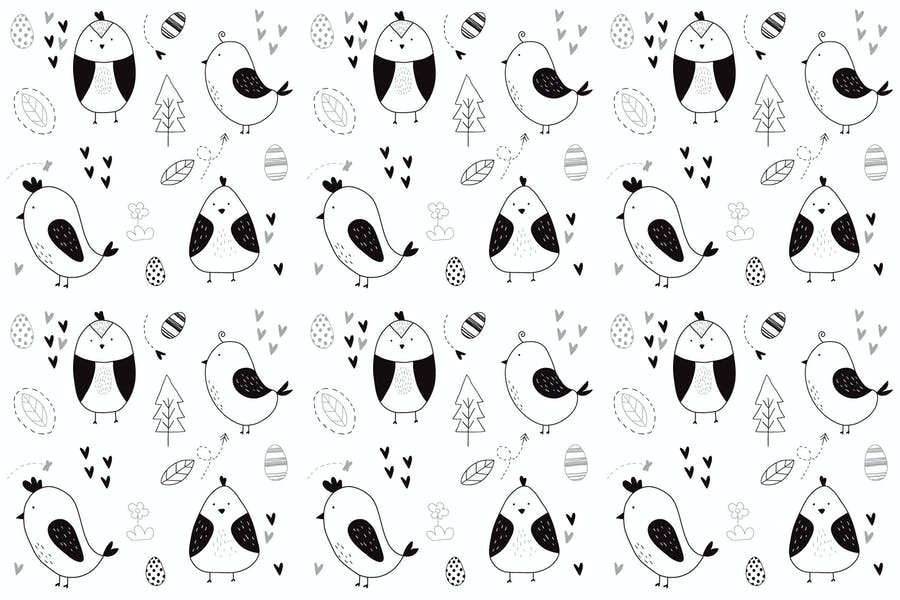 Cute Bird Pattern Designs