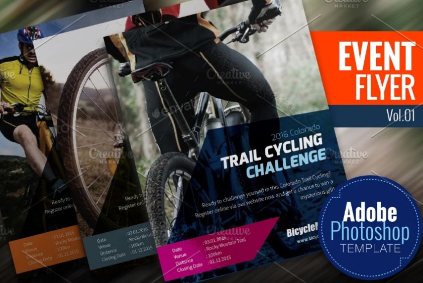 Cycling Challenge Flyer Design
