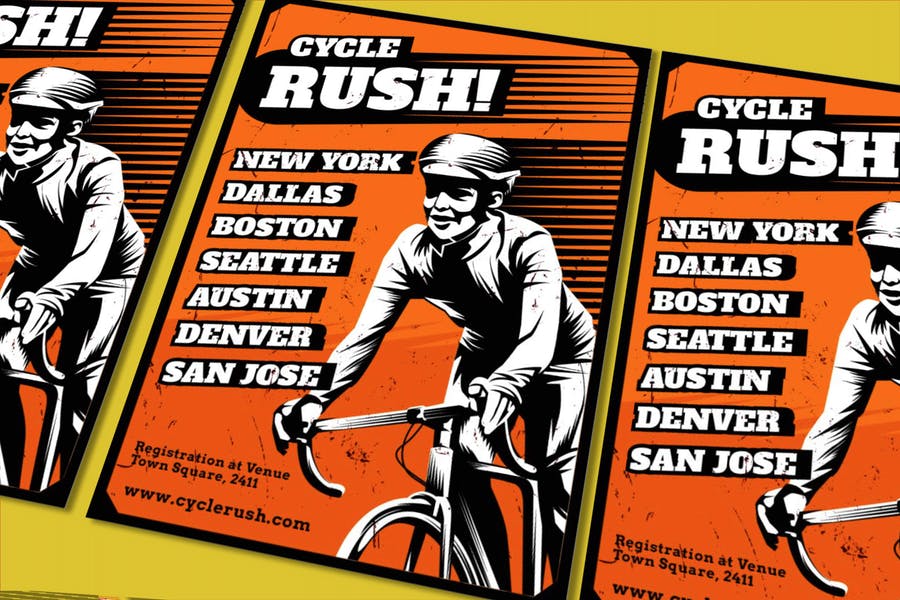 Cycling Rush Flyer Design