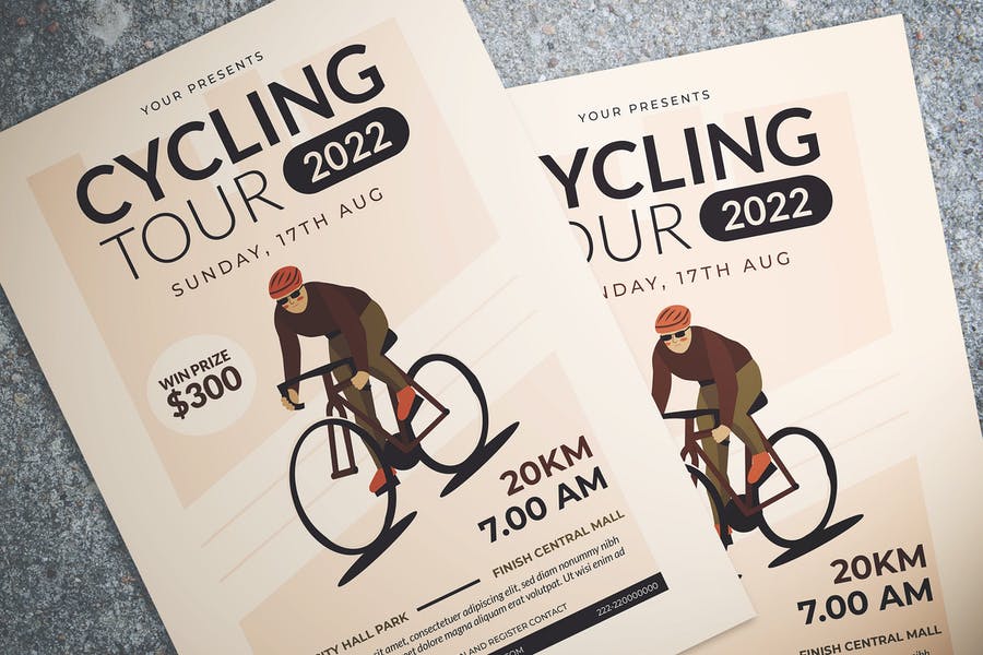 Cycling Tour Flyer Template