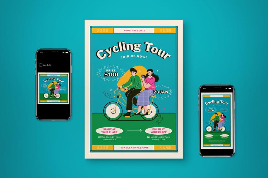 Cycling Tour Promotional Set