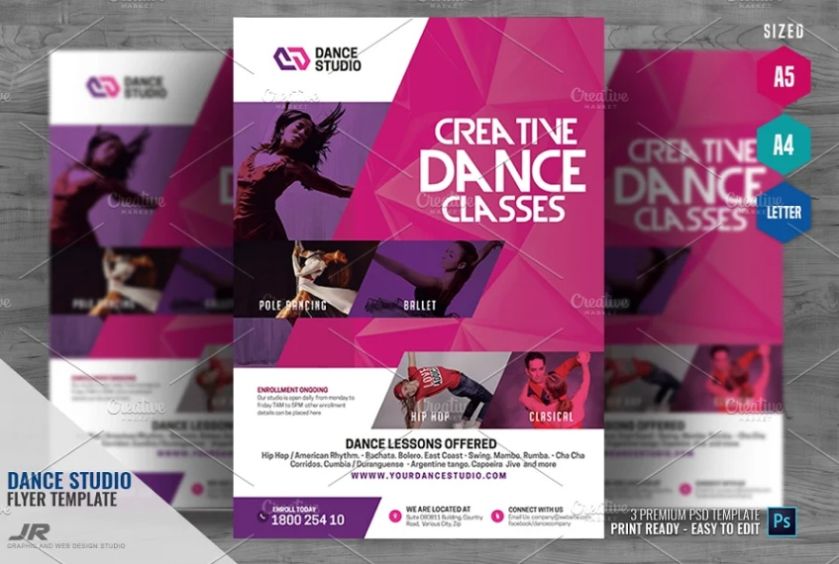 Dance Studio and Tutoring Flyer