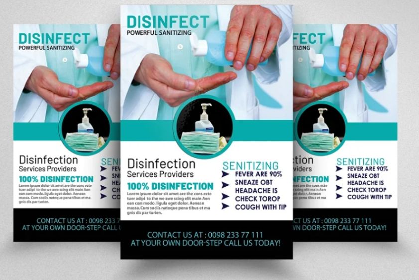Disinfection Poster Flyer Design