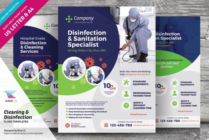Disinfection Services Flyer PSD