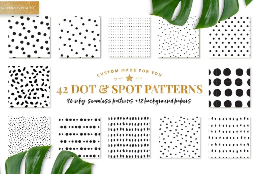 Dot and Spots Pattern Designs Set