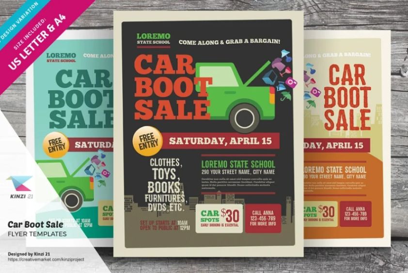 Editable Car Boot Sale Flyer