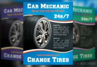 Mechanic flyer template PSD