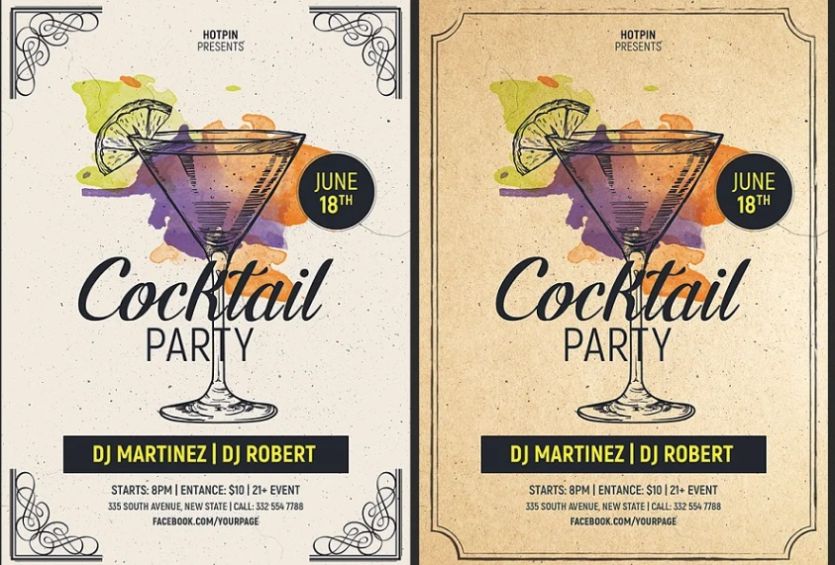 Editable Cocktail Event Poster
