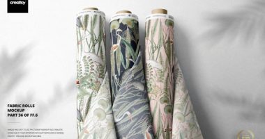 Fabric Rolls Mockup