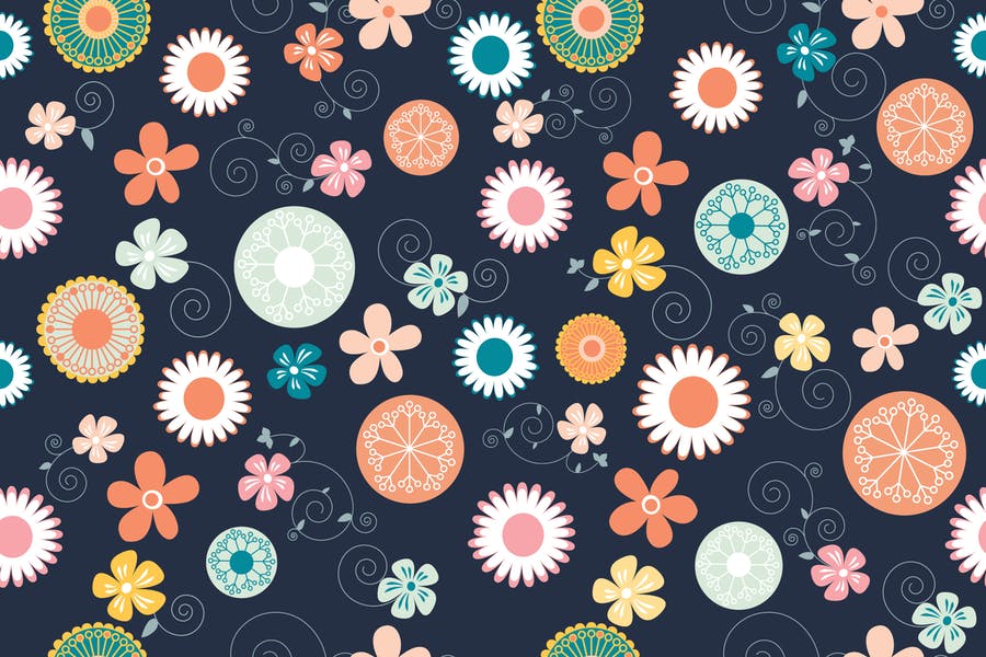 Editable Flower Pattern Design
