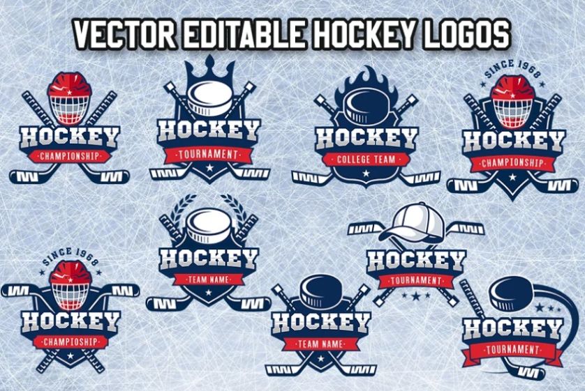 Editable Hockey Logo Designs