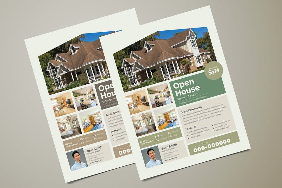 Editable Real Estate Ad Flyer