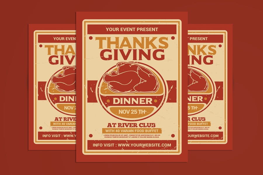Editable Thanksgiving Day Flyer