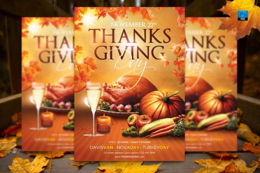 Editable Thanksgiving Flyer Design