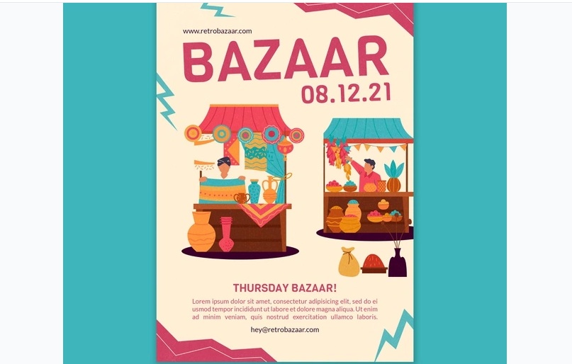 Free Bazaar flyer PSD