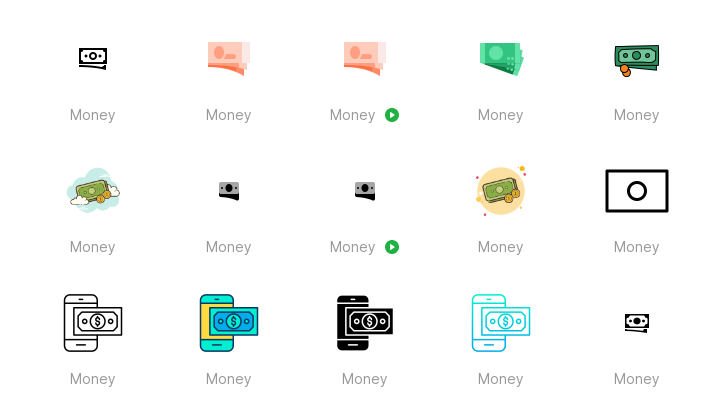 Free Currency Icons Set