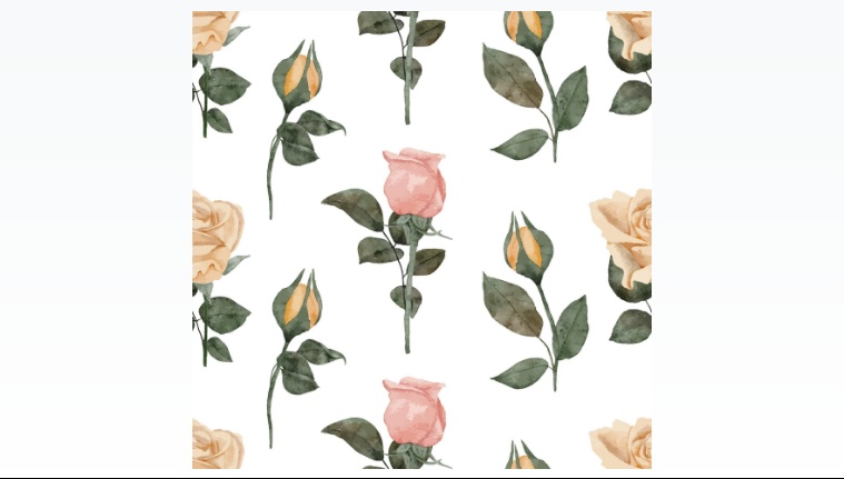 Free Rose Bud Pattern Design