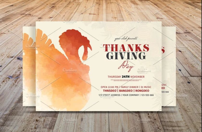 Fully Customizable Thankgiving Poster