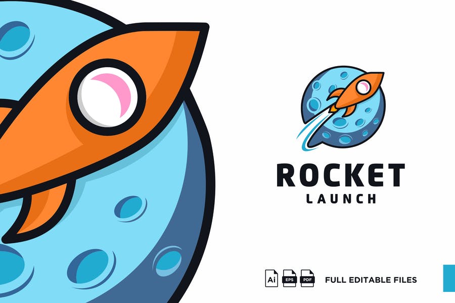 Fully Editable Rocket Identity Design