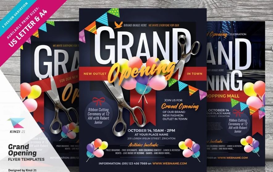 Grand Opening Flyer Template PSD