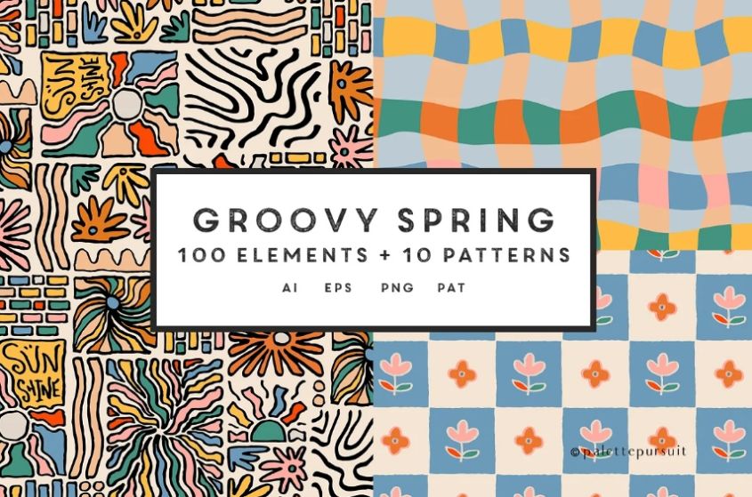 Groovy Spring Pattern Designs