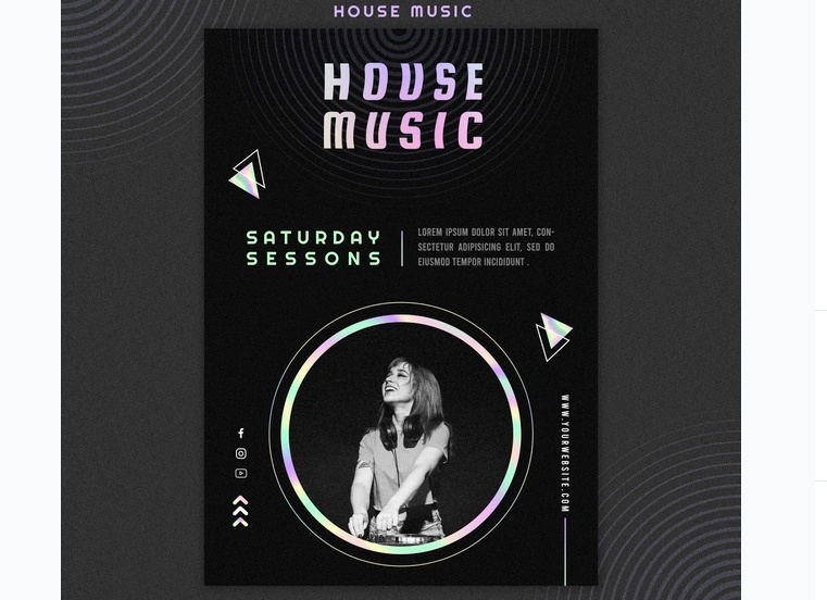 House Music Flyer Design