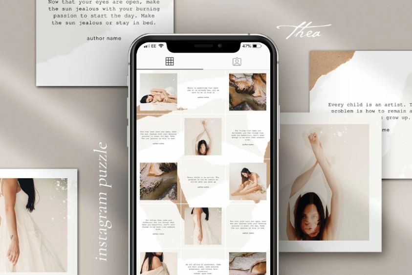 Instagram Puzzle template Pack