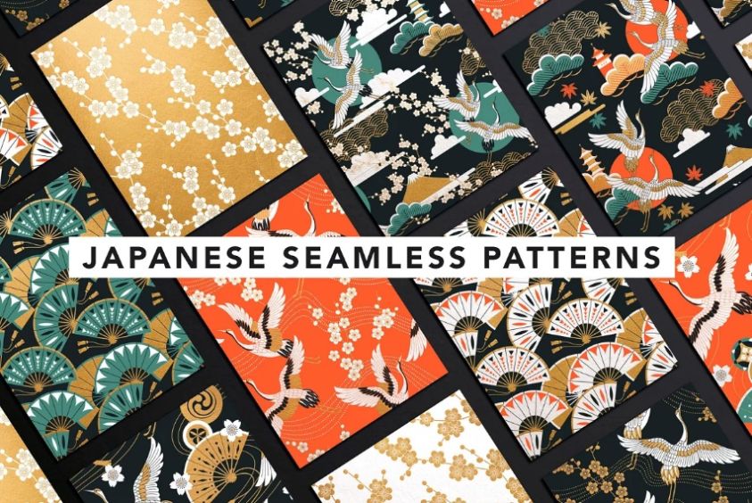 Japanesse Seamless Blossom Vectors