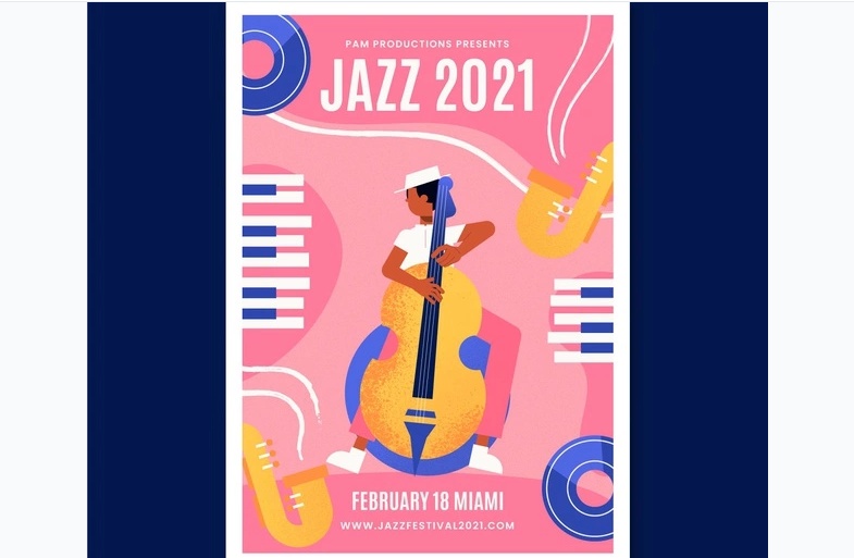 Jazz Illustration Flyer Design