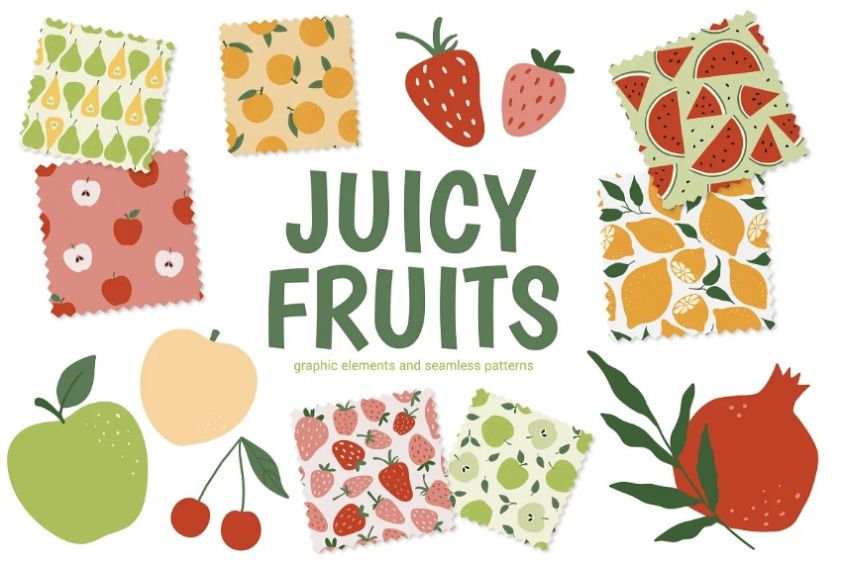Juicy Fruit Vector Elements