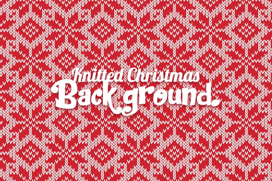 Knitted Christmas background Design