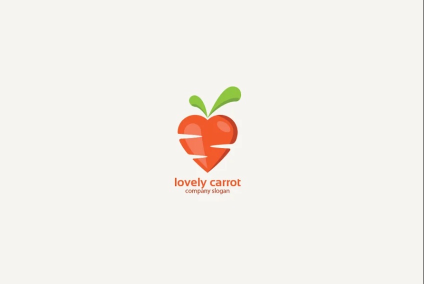 Love Carrot Logo Design