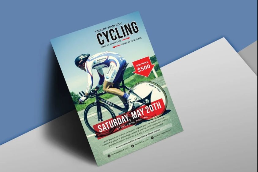 Modern Cycling Flyer PSD