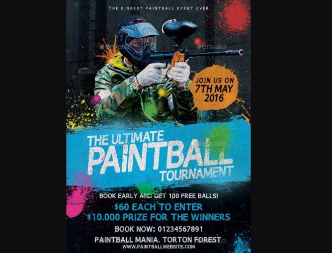 15+ Creative Paintball Battle Flyer Templates Download Graphic Cloud