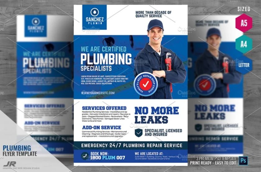 Plumbing Company Promotional Template