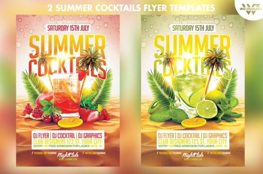 Print Ready Cocktail Promotion Flyer