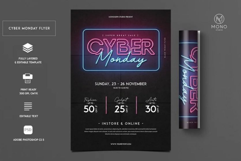 Professional Cyber Monday Flyer