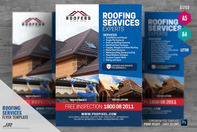 Roofing Company Flyer Design
