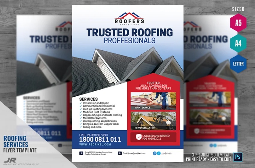 Roofing Company Promotional Flyer