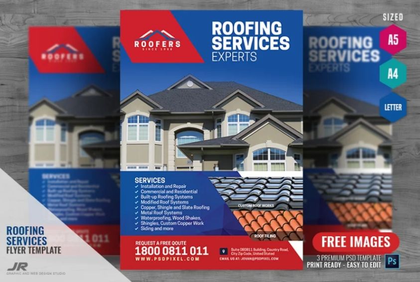 Roofing Experts Company Flyer Design