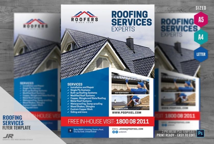Roofing Services Flyer Design