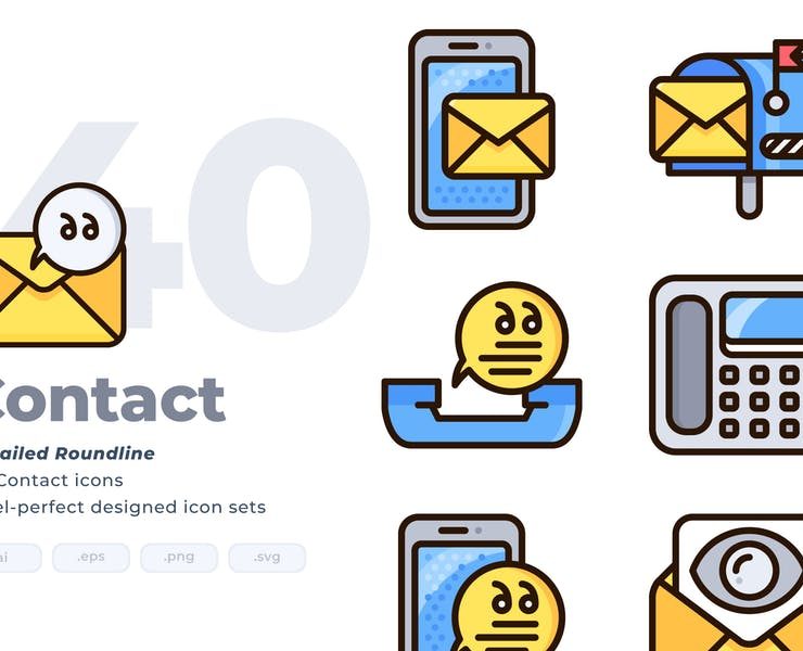 15+ FREE Contact Icons Vector Illustration Download