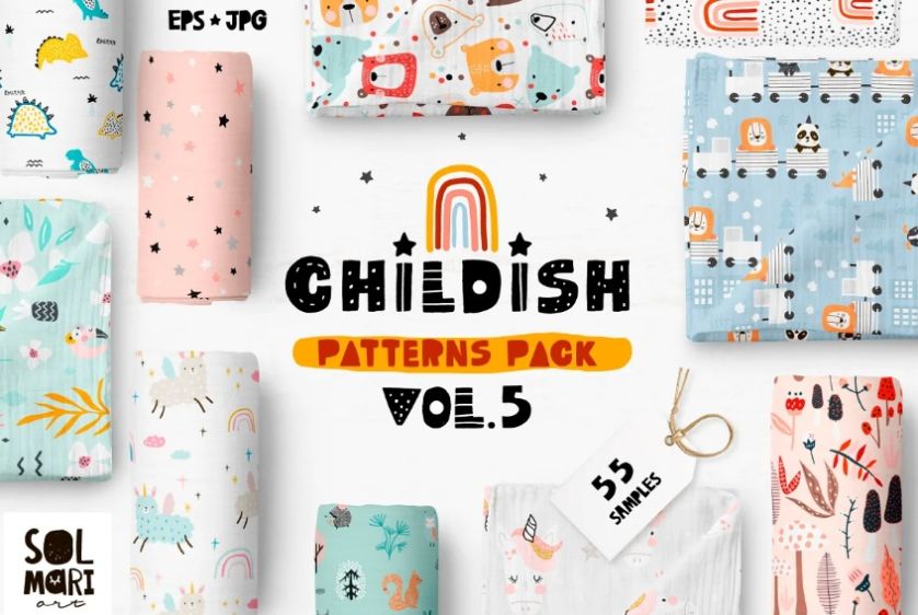 Seamless Childish Pattern Designs