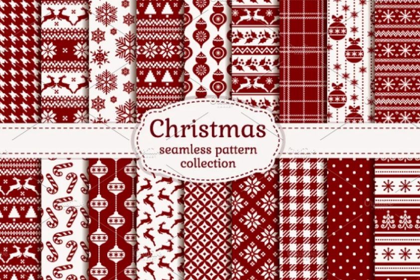 Seamless Christmas Pattern Collection