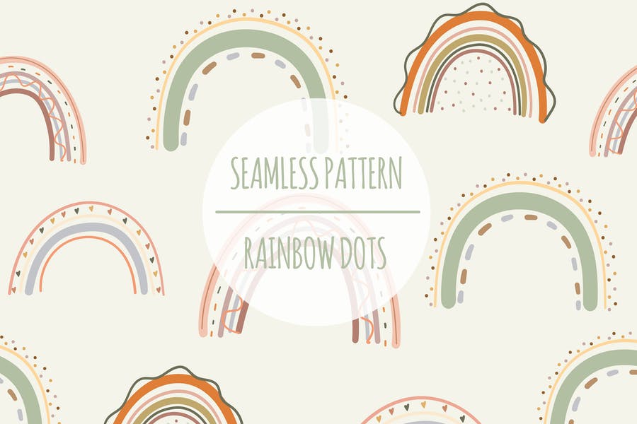 Seamless Rainbow Dot Patterns