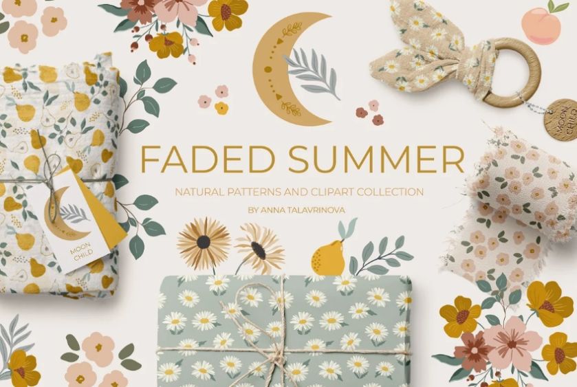 faded Summer pattern Design