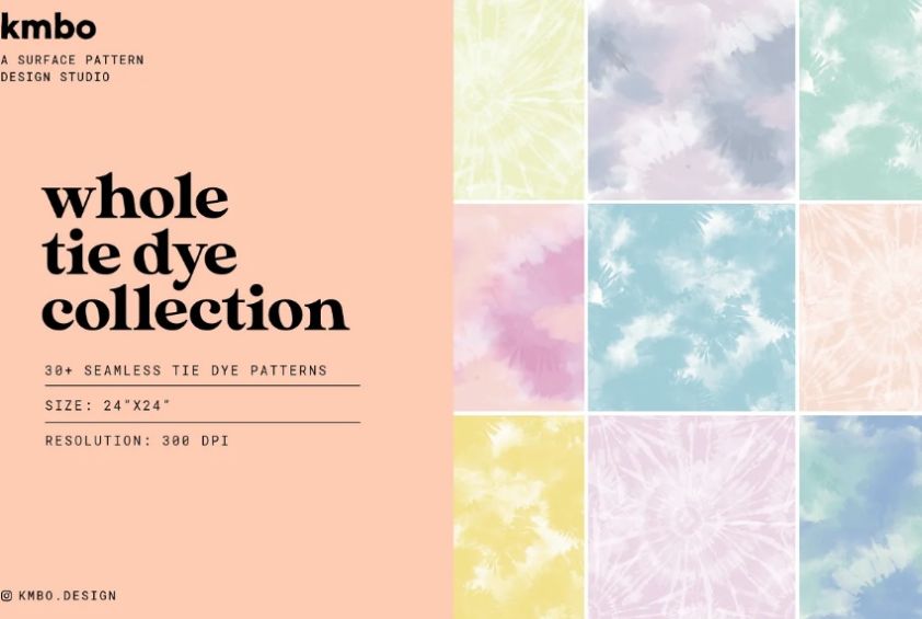 Seamless Tie Dye Pattern Collection